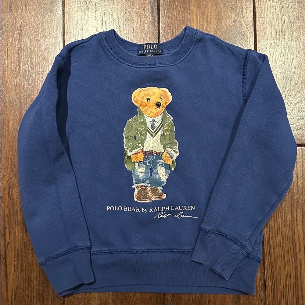Ralph Lauren Kids Striped Hoodie with Bear Design